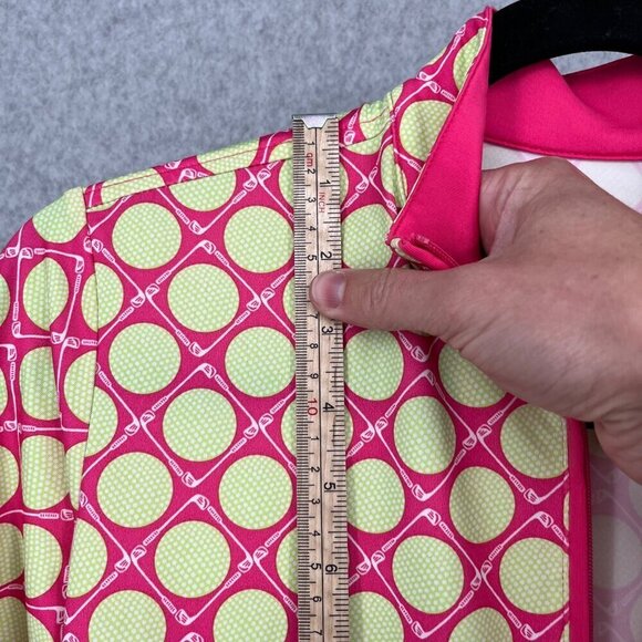 SanSoleil Womens Quarter Zip Long Sleeve Top Size XS Pink Golf Club Ball 50 UPF - Picture 8 of 11